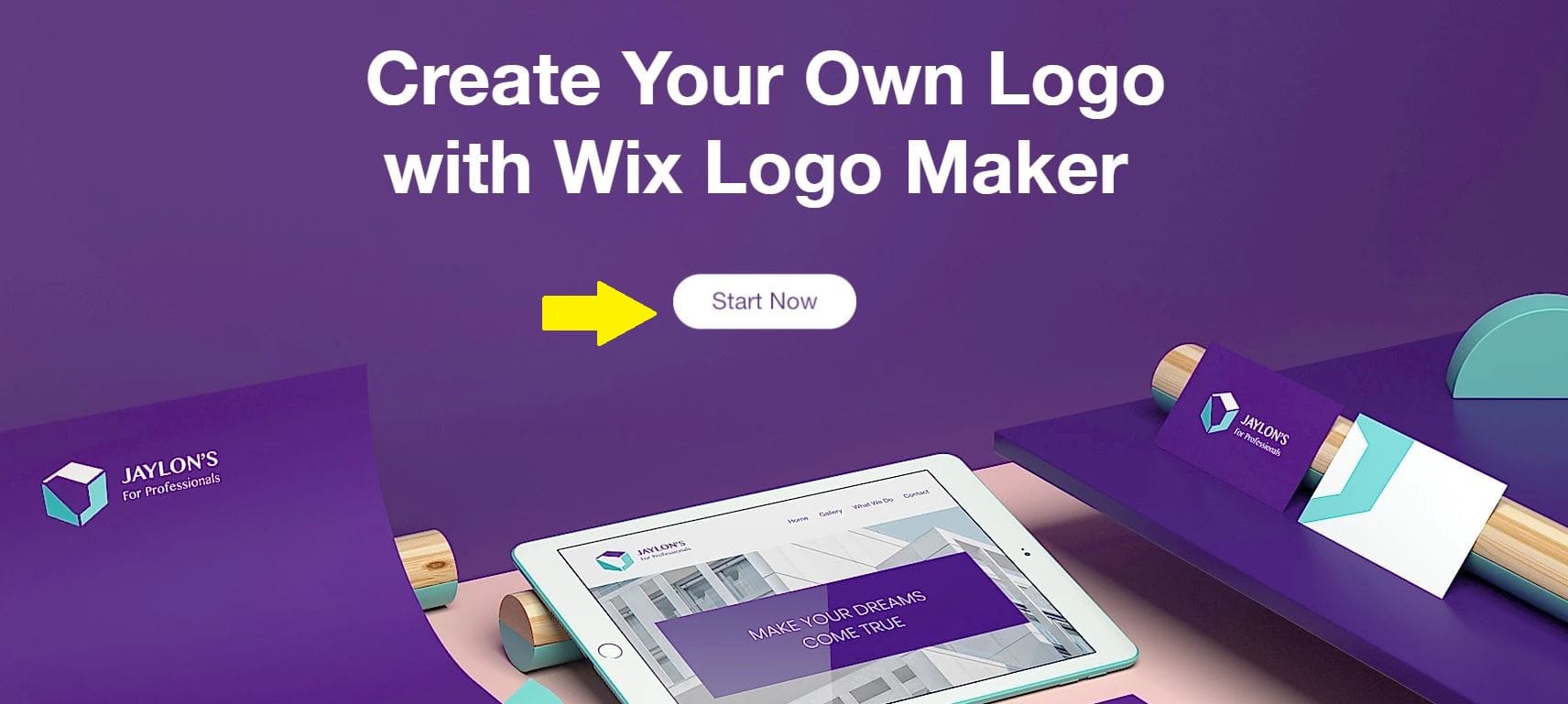 Ảnh chụp màn hình Wix Logo Maker - Bắt đầu ngay bây giờ
